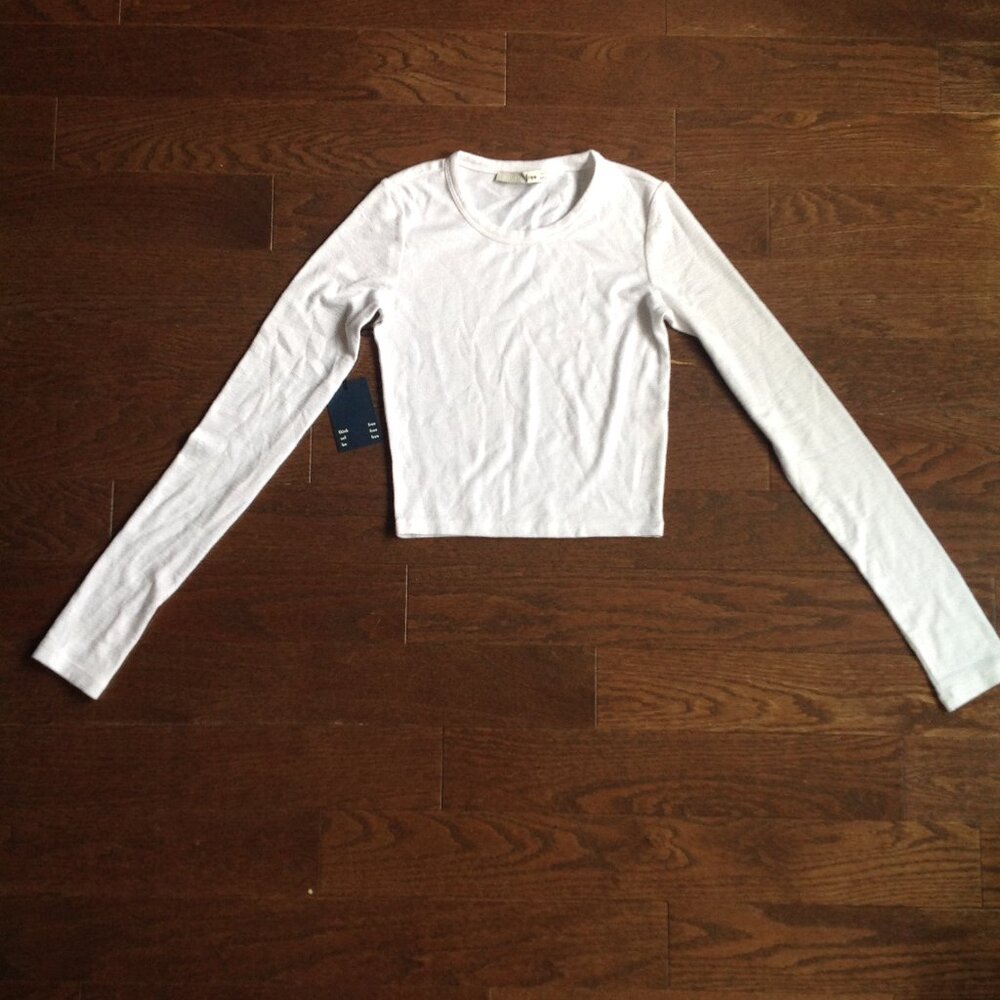 Aritiza Wilfred Free White Crop Top Size XXS
